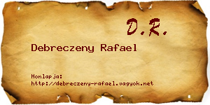 Debreczeny Rafael névjegykártya