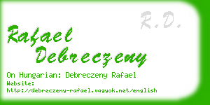 rafael debreczeny business card